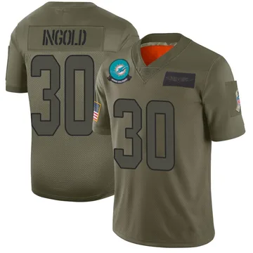 Men's Nike Miami Dolphins Alec Ingold Camo 2019 Salute to Service Jersey - Limited