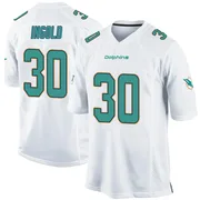 Men's Nike Miami Dolphins Alec Ingold White Jersey - Game