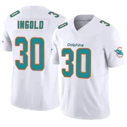 Men's Nike Miami Dolphins Alec Ingold White Vapor F.U.S.E. Jersey - Limited