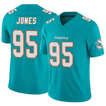 Men's Nike Miami Dolphins Benito Jones Aqua Vapor F.U.S.E. Jersey - Limited