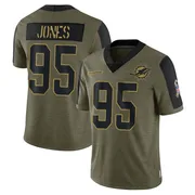 Men's Nike Miami Dolphins Benito Jones Olive 2021 Salute To Service Jersey - Limited