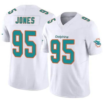 Men's Nike Miami Dolphins Benito Jones White Vapor F.U.S.E. Jersey - Limited