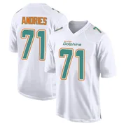 Men's Nike Miami Dolphins Blaise Andries White Fashion Jersey - Game