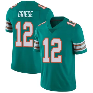 Men's Nike Miami Dolphins Bob Griese Aqua Alternate Vapor Untouchable Jersey - Limited