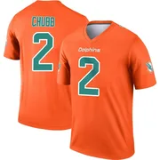 Men's Nike Miami Dolphins Bradley Chubb Orange Inverted Jersey - Legend