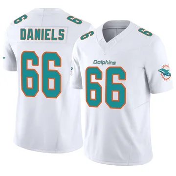 Men's Nike Miami Dolphins Braeden Daniels White Vapor F.U.S.E. Jersey - Limited