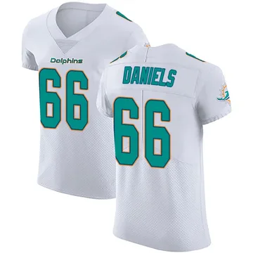 Men's Nike Miami Dolphins Braeden Daniels White Vapor Untouchable Jersey - Elite