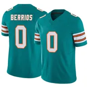 Men's Nike Miami Dolphins Braxton Berrios Aqua Alternate Vapor F.U.S.E. Jersey - Limited