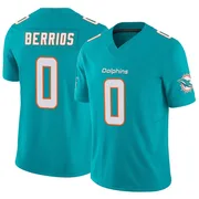 Men's Nike Miami Dolphins Braxton Berrios Aqua Vapor F.U.S.E. Jersey - Limited