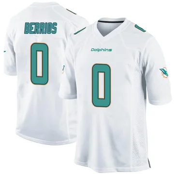 Men's Nike Miami Dolphins Braxton Berrios White Jersey - Game