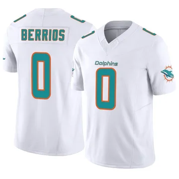 Men's Nike Miami Dolphins Braxton Berrios White Vapor F.U.S.E. Jersey - Limited