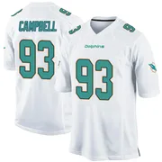 Men's Nike Miami Dolphins Calais Campbell White Jersey - Game