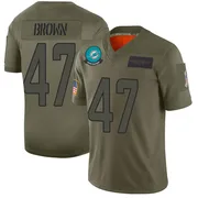 Men's Nike Miami Dolphins Cam Brown Camo 2019 Salute to Service Jersey - Limited