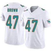 Men's Nike Miami Dolphins Cam Brown White Vapor F.U.S.E. Jersey - Limited