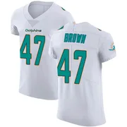 Men's Nike Miami Dolphins Cam Brown White Vapor Untouchable Jersey - Elite