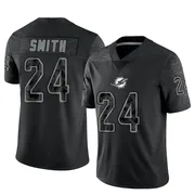 Men's Nike Miami Dolphins Cam Smith Black Reflective Jersey - Limited