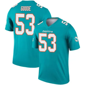 Men's Nike Miami Dolphins Cameron Goode Aqua Jersey - Legend