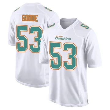 Men's Miami Dolphins Cameron Goode White Fashion Jersey - Game