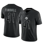 Men's Nike Miami Dolphins Channing Tindall Black Reflective Jersey - Limited