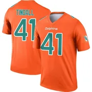 Men's Nike Miami Dolphins Channing Tindall Orange Inverted Jersey - Legend