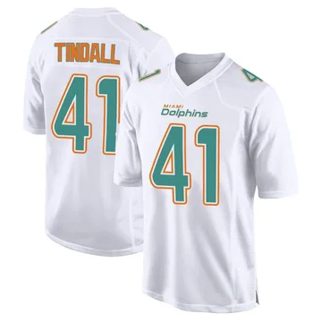 Men's Miami Dolphins Channing Tindall White Fashion Jersey - Game