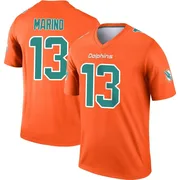 Men's Nike Miami Dolphins Dan Marino Orange Inverted Jersey - Legend