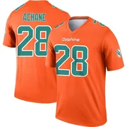 Men's Nike Miami Dolphins De'Von Achane Orange Inverted Jersey - Legend