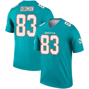 Men's Nike Miami Dolphins DeVonte Dedmon Aqua Jersey - Legend