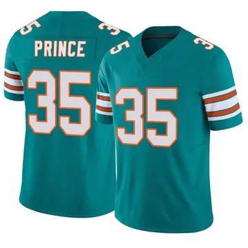 Men's Nike Miami Dolphins Deneric Prince Aqua Alternate Vapor F.U.S.E. Jersey - Limited