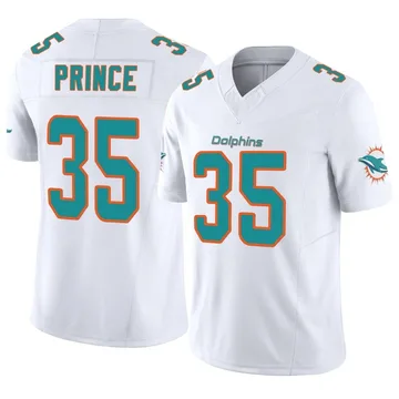 Men's Nike Miami Dolphins Deneric Prince White Vapor F.U.S.E. Jersey - Limited