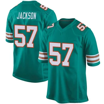 Men's Nike Miami Dolphins Dequan Jackson Aqua Alternate Jersey - Game