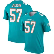 Men's Nike Miami Dolphins Dequan Jackson Aqua Jersey - Legend