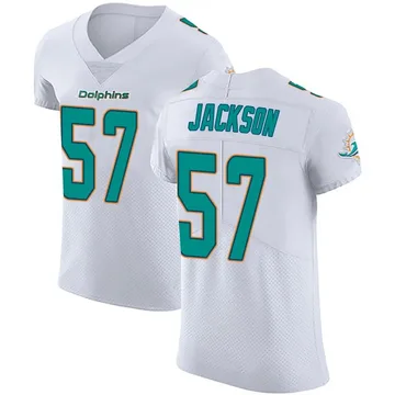 Men's Nike Miami Dolphins Dequan Jackson White Vapor Untouchable Jersey - Elite