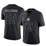 Men's Nike Miami Dolphins Derrick McLendon Black Reflective Jersey - Limited