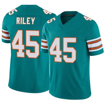 Men's Miami Dolphins Duke Riley Aqua Alternate Vapor F.U.S.E. Jersey - Limited