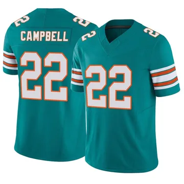 Men's Miami Dolphins Elijah Campbell Aqua Alternate Vapor F.U.S.E. Jersey - Limited