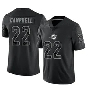 Men's Nike Miami Dolphins Elijah Campbell Black Reflective Jersey - Limited