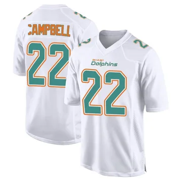 Men's Nike Miami Dolphins Elijah Campbell White Fashion Jersey - Game