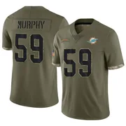 Men's Nike Miami Dolphins Grayson Murphy Olive 2022 Salute To Service Jersey - Limited