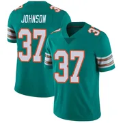 Men's Nike Miami Dolphins Isaiah Johnson Aqua Alternate Vapor Untouchable Jersey - Limited