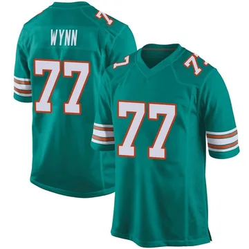 Men's Nike Miami Dolphins Isaiah Wynn Aqua Alternate Jersey - Game