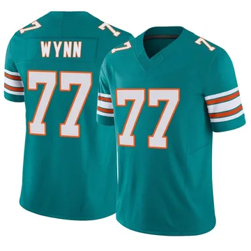 Men's Nike Miami Dolphins Isaiah Wynn Aqua Alternate Vapor F.U.S.E. Jersey - Limited