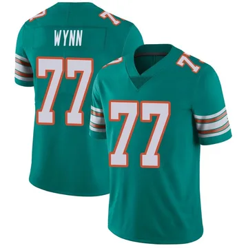 Men's Nike Miami Dolphins Isaiah Wynn Aqua Alternate Vapor Untouchable Jersey - Limited