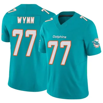 Men's Nike Miami Dolphins Isaiah Wynn Aqua Vapor F.U.S.E. Jersey - Limited