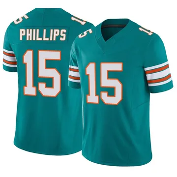 Men's Miami Dolphins Jaelan Phillips Aqua Alternate Vapor F.U.S.E. Jersey - Limited