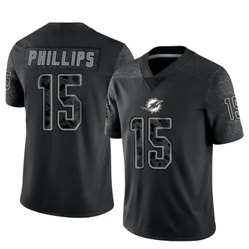 Men's Miami Dolphins Jaelan Phillips Black Reflective Jersey - Limited