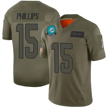 Men's Nike Miami Dolphins Jaelan Phillips Camo 2019 Salute to Service Jersey - Limited