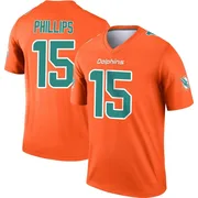 Men's Nike Miami Dolphins Jaelan Phillips Orange Inverted Jersey - Legend