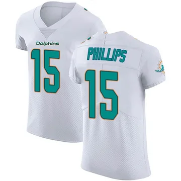 Men's Nike Miami Dolphins Jaelan Phillips White Vapor Untouchable Jersey - Elite