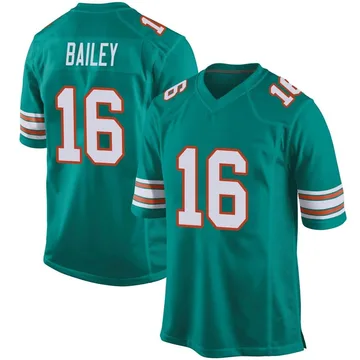 Men's Nike Miami Dolphins Jake Bailey Aqua Alternate Jersey - Game